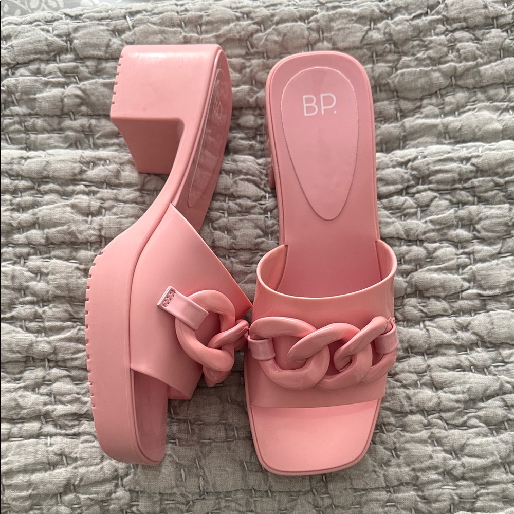 BP Women's Pink Chain Mules